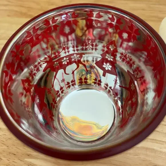 Yankee Candle Small Sugared Apple Candles and Holiday Themed Candle Holder - Picture 5 of 6